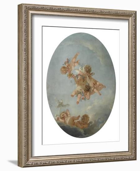 Salle du Conseil : Les Quatre saisons, le Printemps Plafond-Francois Boucher-Framed Giclee Print