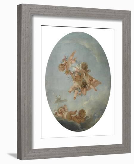 Salle du Conseil : Les Quatre saisons, le Printemps Plafond-Francois Boucher-Framed Giclee Print