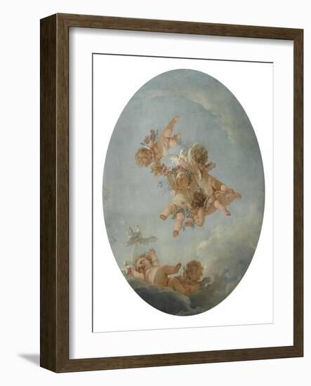 Salle du Conseil : Les Quatre saisons, le Printemps Plafond-Francois Boucher-Framed Giclee Print