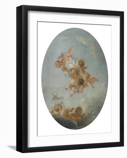 Salle du Conseil : Les Quatre saisons, le Printemps Plafond-Francois Boucher-Framed Giclee Print