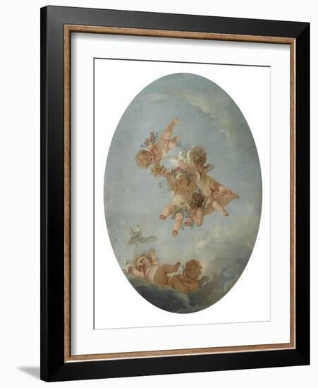 Salle du Conseil : Les Quatre saisons, le Printemps Plafond-Francois Boucher-Framed Giclee Print