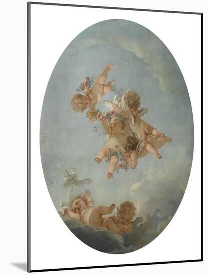 Salle du Conseil : Les Quatre saisons, le Printemps Plafond-Francois Boucher-Mounted Giclee Print