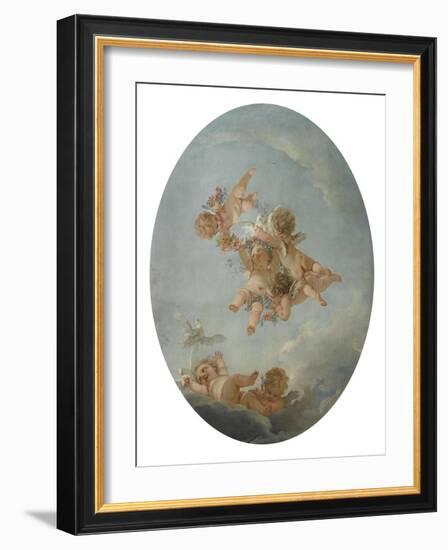 Salle du Conseil : Les Quatre saisons, le Printemps Plafond-Francois Boucher-Framed Giclee Print