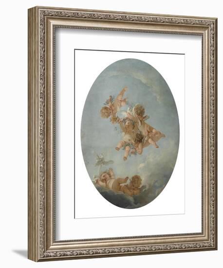 Salle du Conseil : Les Quatre saisons, le Printemps Plafond-Francois Boucher-Framed Giclee Print