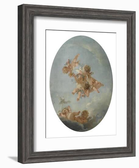 Salle du Conseil : Les Quatre saisons, le Printemps Plafond-Francois Boucher-Framed Giclee Print