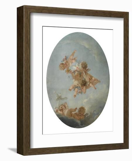 Salle du Conseil : Les Quatre saisons, le Printemps Plafond-Francois Boucher-Framed Giclee Print