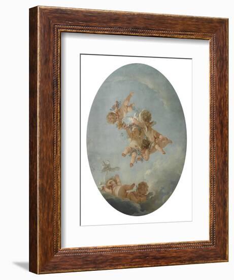 Salle du Conseil : Les Quatre saisons, le Printemps Plafond-Francois Boucher-Framed Giclee Print