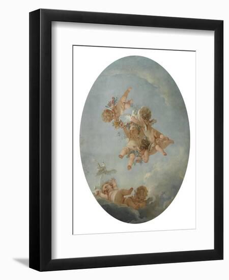 Salle du Conseil : Les Quatre saisons, le Printemps Plafond-Francois Boucher-Framed Giclee Print