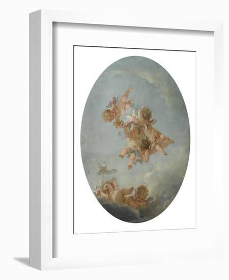 Salle du Conseil : Les Quatre saisons, le Printemps Plafond-Francois Boucher-Framed Giclee Print