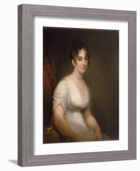 Sally Etting  Jeune Femme a La Mode Romaine Peinture De Thomas Sully (1783-1872) - 1808 - Oil on C-Thomas Sully-Framed Giclee Print