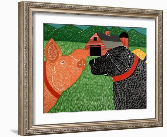 Sally Goes To The Farm-Stephen Huneck-Framed Giclee Print