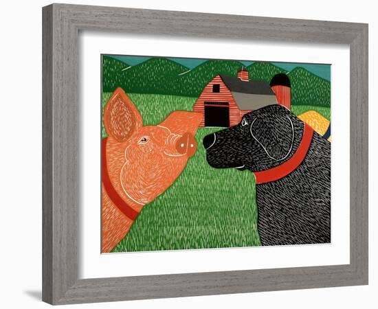 Sally Goes To The Farm-Stephen Huneck-Framed Giclee Print