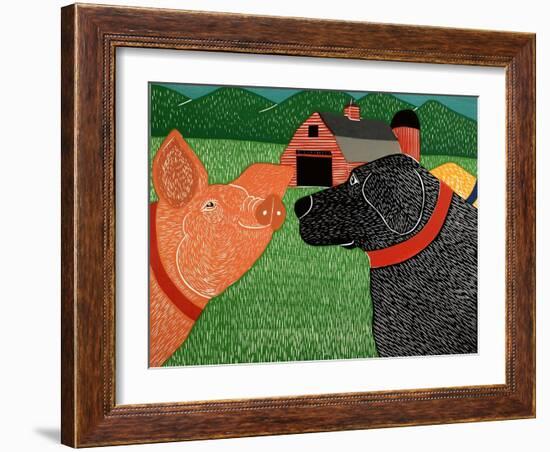 Sally Goes To The Farm-Stephen Huneck-Framed Giclee Print