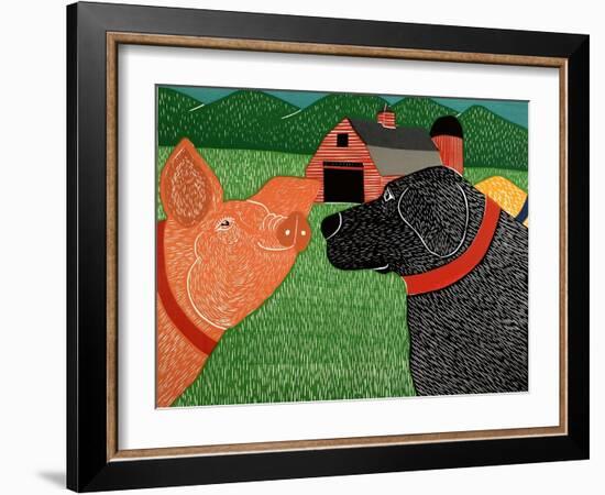 Sally Goes To The Farm-Stephen Huneck-Framed Giclee Print