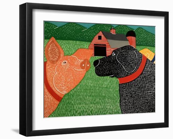 Sally Goes To The Farm-Stephen Huneck-Framed Giclee Print