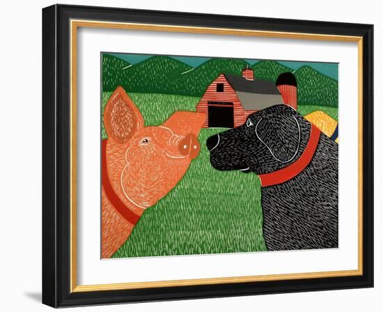 Sally Goes To The Farm-Stephen Huneck-Framed Giclee Print