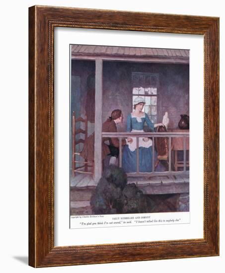 Sally Merrillee and Johnny: I'm Glad You Think I'm Not Scared , He Said. I Haven't Talked like This-Newell Convers Wyeth-Framed Giclee Print