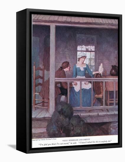 Sally Merrillee and Johnny: I'm Glad You Think I'm Not Scared , He Said. I Haven't Talked like This-Newell Convers Wyeth-Framed Premier Image Canvas