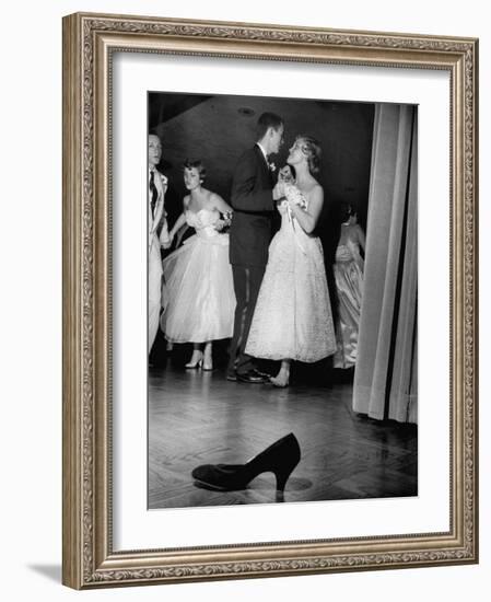 Sally Nyvall and Dick Gaudette Improvise on Dance Floor while Sue Nyvall Gazes at Mike Murphy-Grey Villet-Framed Photographic Print