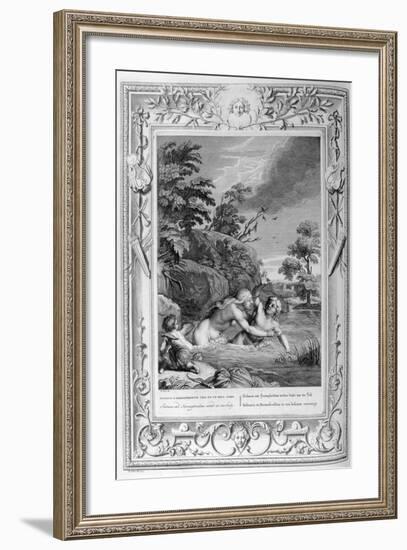 Salmacis and Hemaphroditus United in One Body, 1733-Bernard Picart-Framed Giclee Print