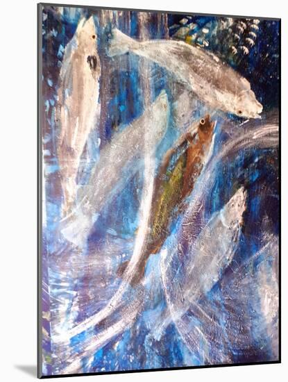 Salmon Dance, 2019 (Oil on Canvas)-jocasta shakespeare-Mounted Giclee Print