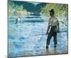 Salmon Fishing, 1927-Frank Weston Benson-Mounted Art Print