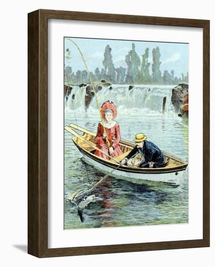 Salmon Fishing C1910-Chris Hellier-Framed Photographic Print