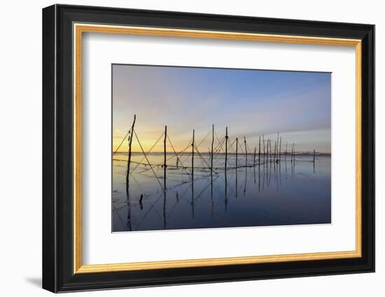 Salmon Fishing Nets, Solway Firth, Near Creetown, Dumfries and Galloway, Scotland, United Kingdom-Gary Cook-Framed Photographic Print