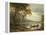 Salmon Fishing on the Caspapediac River (Quebec, Canada)-Albert Bierstadt-Framed Premier Image Canvas