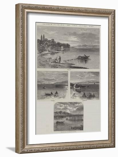 Salmon-Fishing on the River Tay-Richard Principal Leitch-Framed Giclee Print