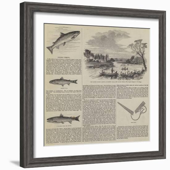 Salmon Fishing-null-Framed Giclee Print