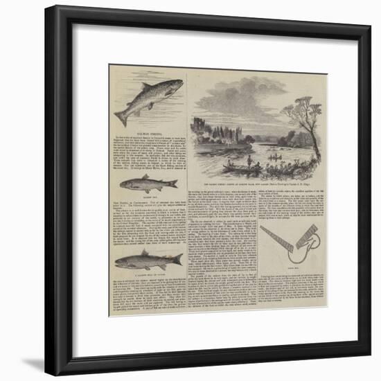 Salmon Fishing-null-Framed Giclee Print