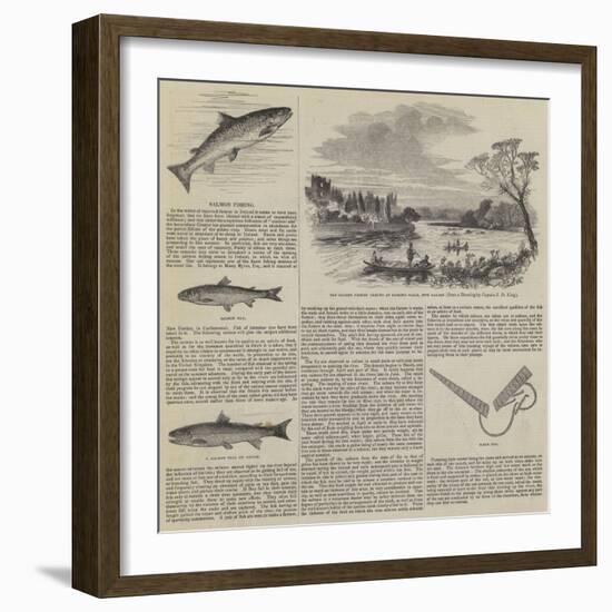 Salmon Fishing-null-Framed Giclee Print