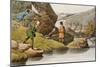 Salmon Fishing-Henry Thomas Alken-Mounted Giclee Print