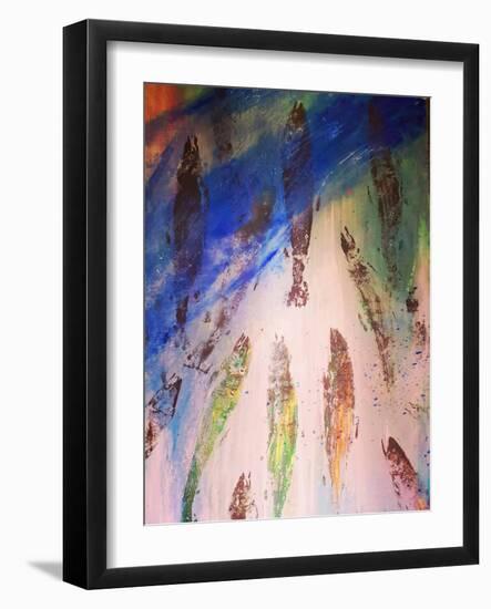 Salmon Run 1, 2019 (Oils)-jocasta shakespeare-Framed Giclee Print