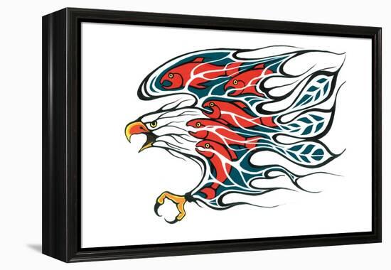 Salmon Run-Fletcher Shelly-Framed Stretched Canvas