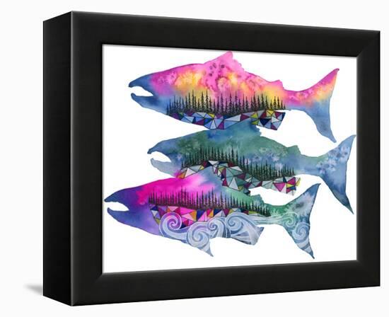 Salmon Season-Jeannine Saylor-Framed Stretched Canvas