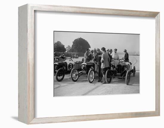 Salmson and two GNs, JCC 200 Mile Race, Brooklands, 1922-Bill Brunell-Framed Photographic Print