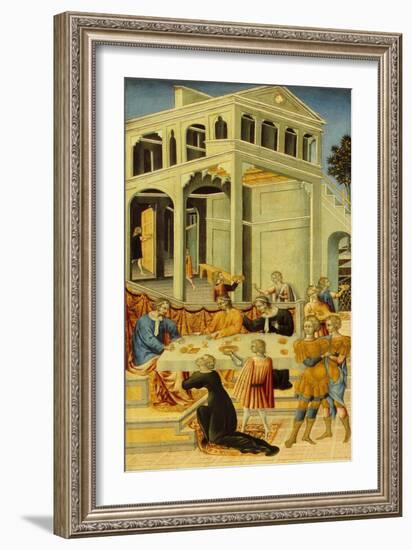 Salome Asking Herod for the Head of Saint John the Baptist, 1455-1460-Giovanni di Paolo-Framed Giclee Print
