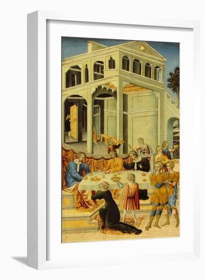 Salome Asking Herod for the Head of Saint John the Baptist, 1455-1460-Giovanni di Paolo-Framed Giclee Print