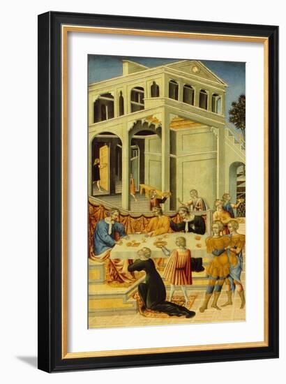 Salome Asking Herod for the Head of Saint John the Baptist, 1455-1460-Giovanni di Paolo-Framed Giclee Print