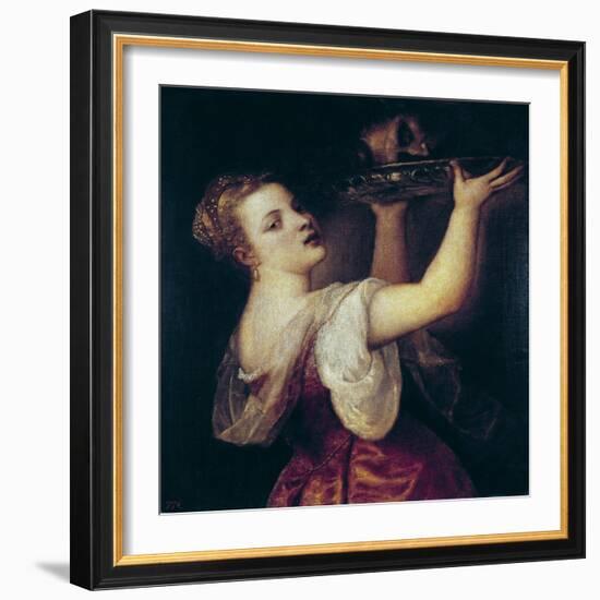 Salome Carrying the Head of St-Titian (Tiziano Vecelli)-Framed Art Print