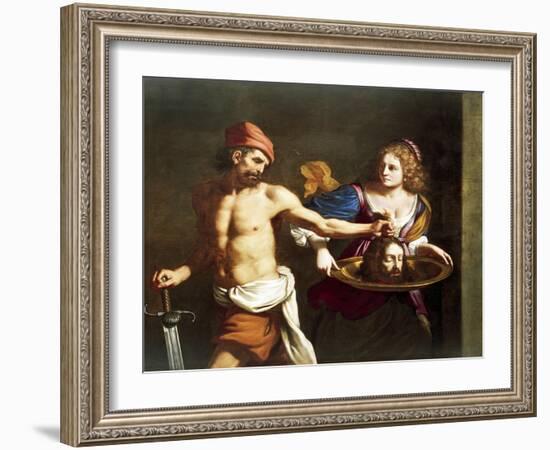 Salome Receives Head of John Baptist-Giovanni Francesco Barbieri-Framed Premium Giclee Print