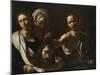 Salome Receives the Head of John the Baptist, C. 1608-1610-Caravaggio-Mounted Giclee Print