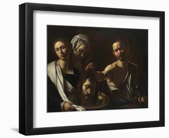 Salome Receives the Head of John the Baptist, C. 1608-1610-Caravaggio-Framed Giclee Print