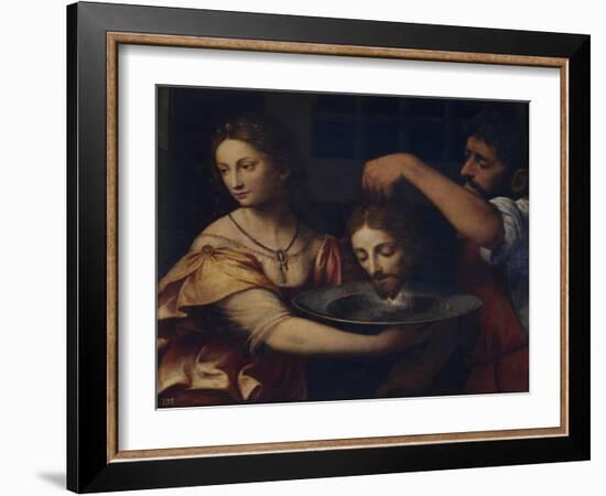 Salome Receives the Head of John the Baptist-Bernardino Luini-Framed Giclee Print