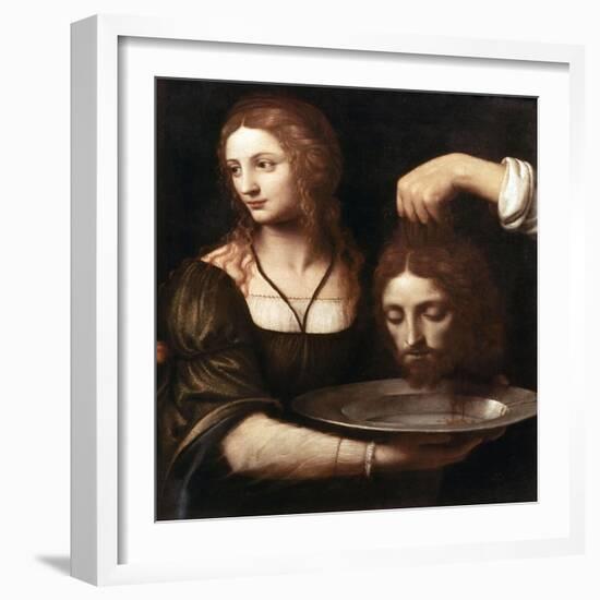 Salome Receiving the Head of John the Baptist, 16th Century-Bernardino Luini-Framed Giclee Print