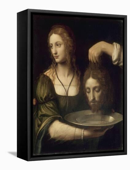 Salomé reçoit la tête de Saint Jean-Baptiste-Bernardino Luini-Framed Premier Image Canvas