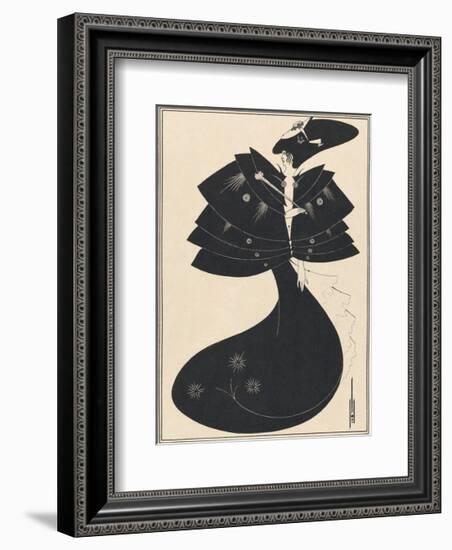 Salome - The Black Cape-Aubrey Beardsley-Framed Premium Giclee Print