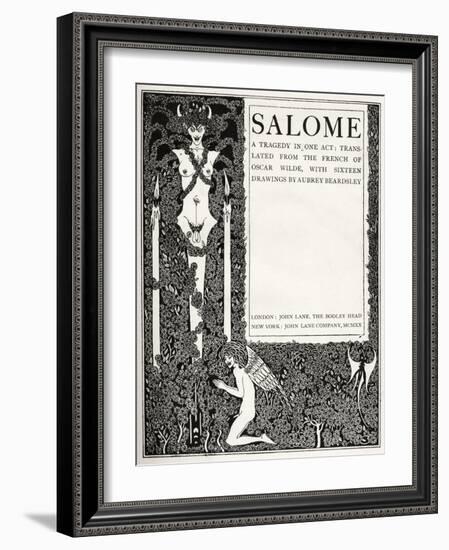 Salome title page-Aubrey Beardsley-Framed Giclee Print